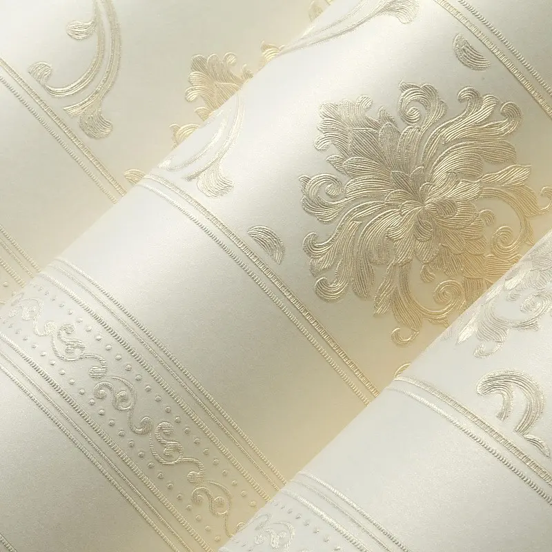 Luxurious Thick Non-Adhesive Wallpaper, European Style Large Size Court Pattern, Elegant Home Decor, High-Quality Wall Covering