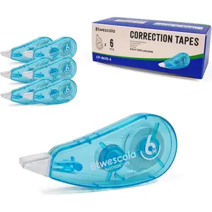Correction Tape Easy to Use Applicator for Instant Corrections 19.7 Feet 6-Count Pack for School Office Crafting
