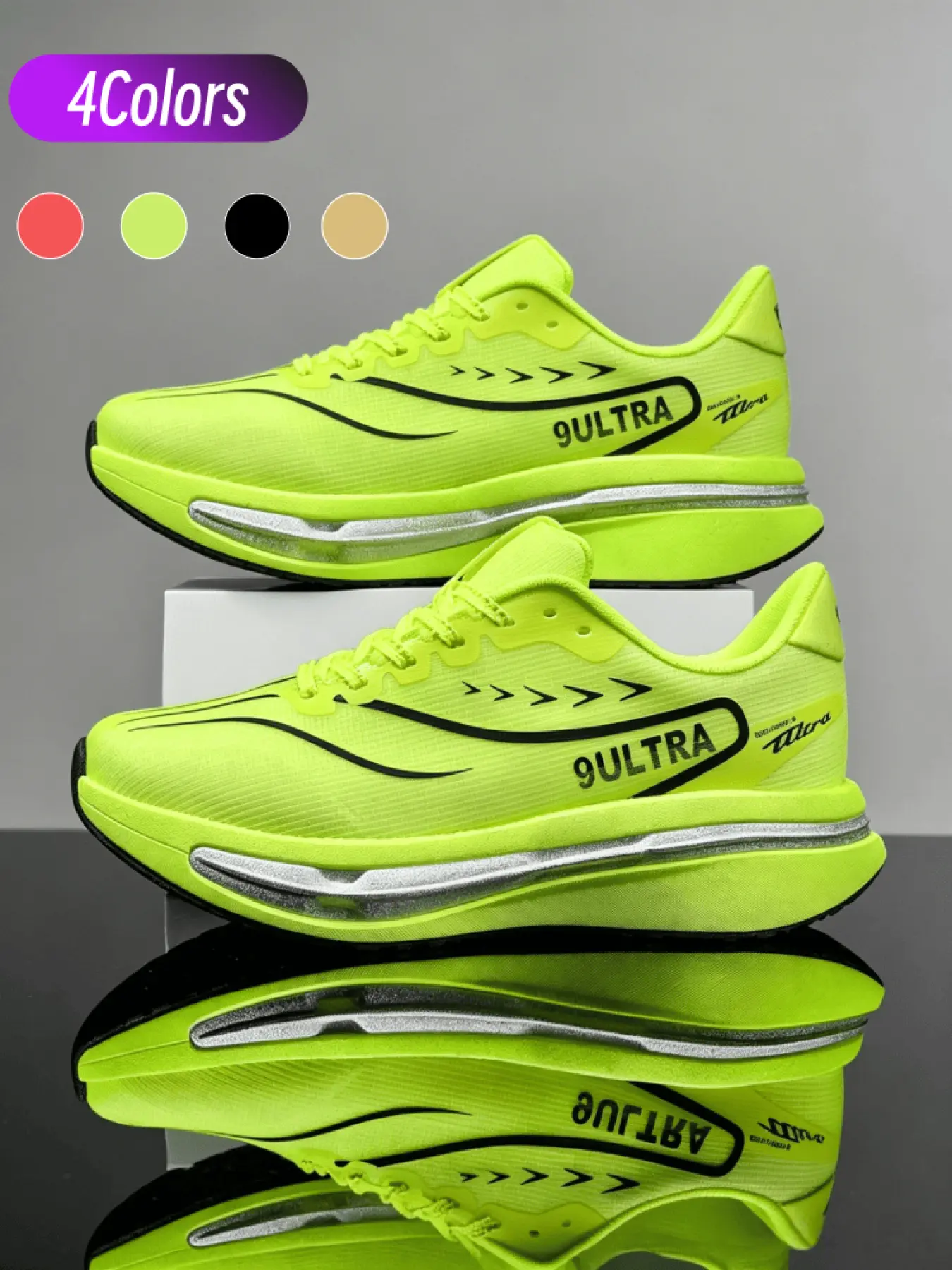 Unisex Carbon Plate Racing Running Shoes, Multi-color Available, Jacquard Breathable Upper, Supercritical Popcorn Midsole, Carbon Plate Thrust, Anti-slip Rubber Outsole