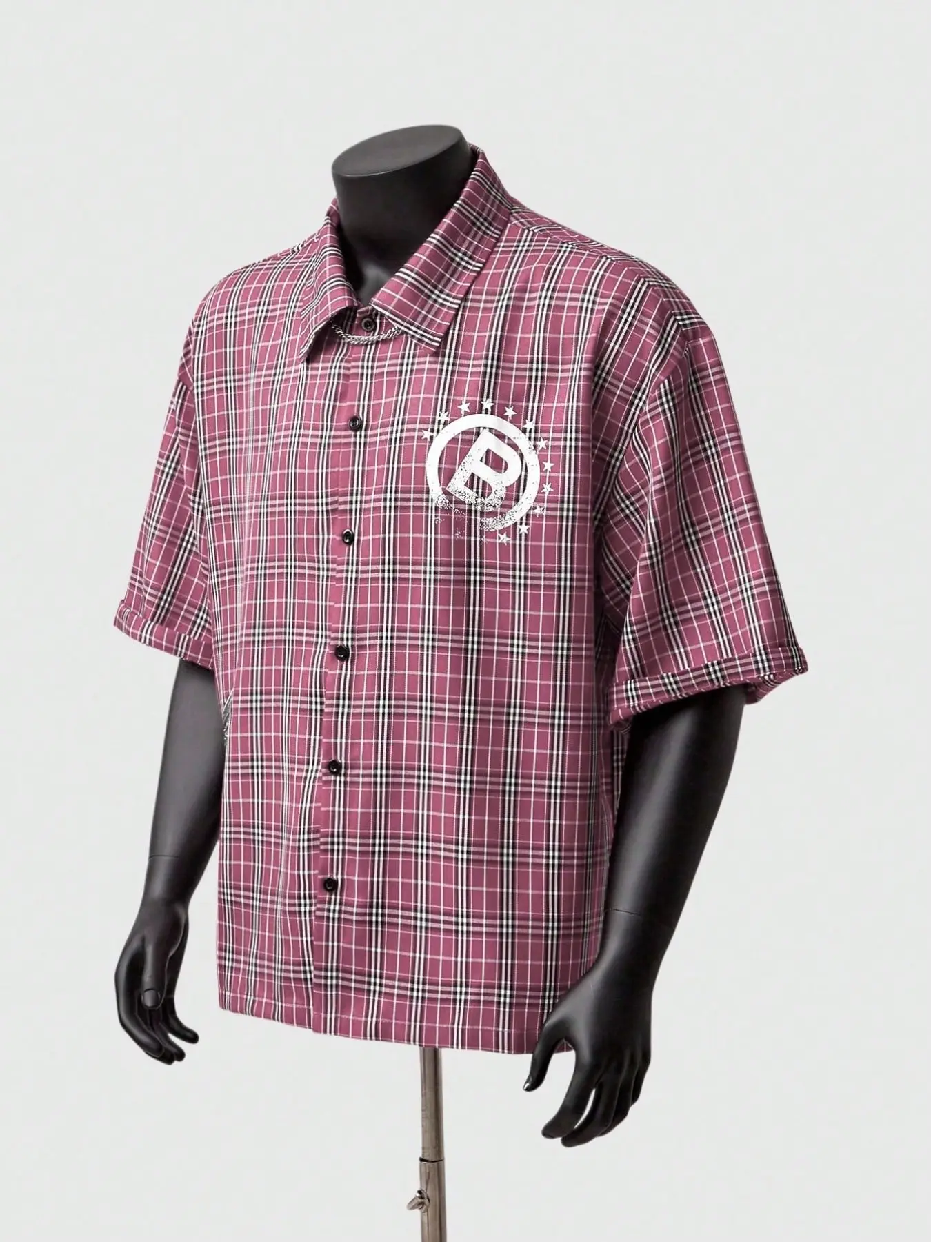 Creative Angel Pattern Short Sleeve Shirt, Unique Design for Trendy Style, Comfortable Summer Men's Clothing, Ideal for Casual Outing and Fashion Look