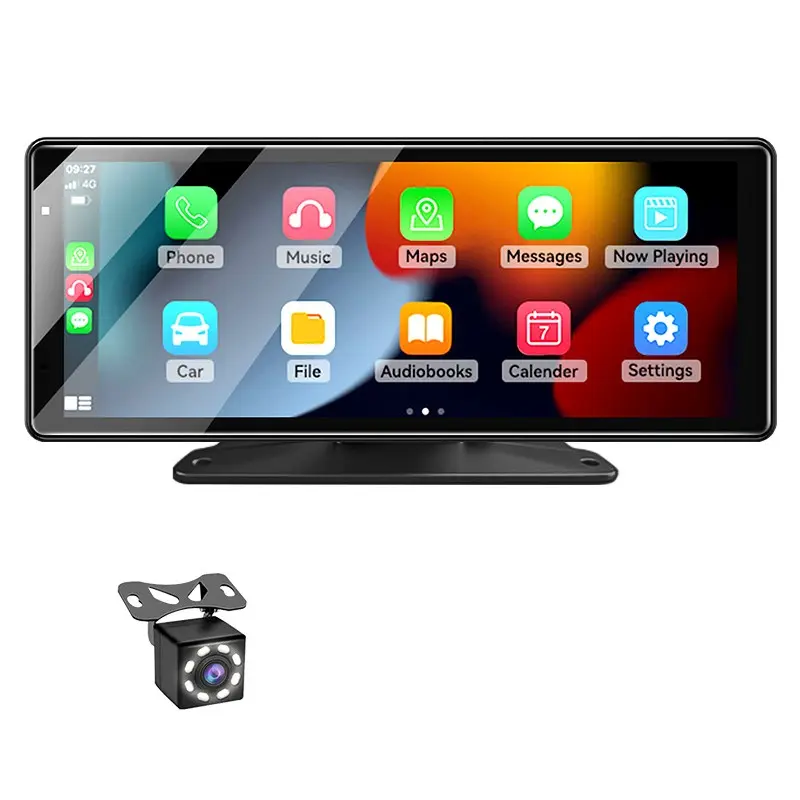 Venbes 9 Inch Portable Carplay Android Auto Touch Screen, Carplay Touchscreen, Wireless Mirror Link, USB Bluetooth-compatible Player, Easy Installation, TF Card Support