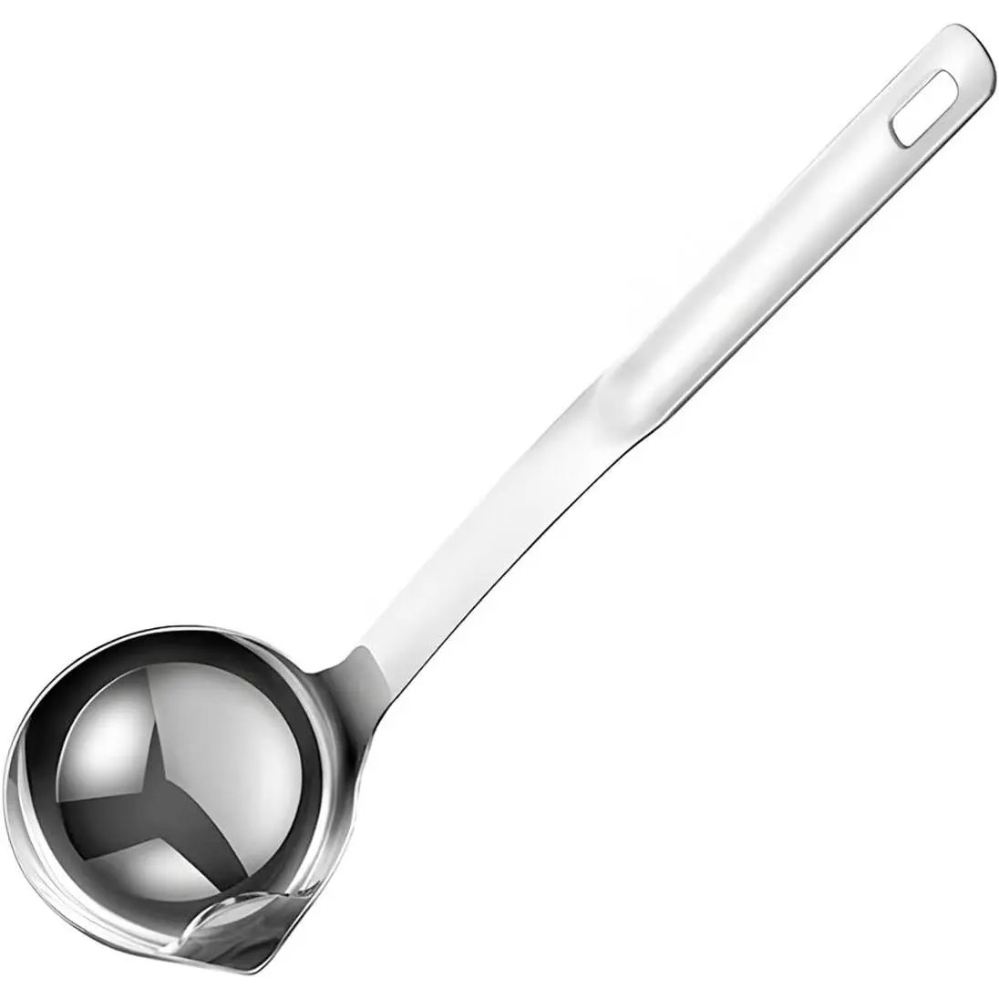12in Stainless Steel  Oil Separator Soup Ladle  Filter | 304 Stainless Steel  Filter Scoop  Separator Oil Separator for Cooking Kitchen Separate , Filter Out Water & Oil