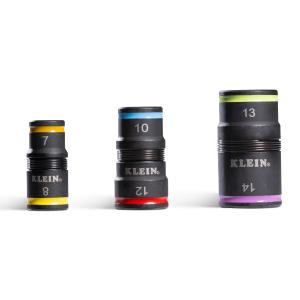 32933M 6-in-1 Metric Impact Socket Set, 3 Flip Sockets with 7, 8, 10, 12, 13 and 14 mm Nut Driver Sizes, Impact Rated 5-Inch Shaft