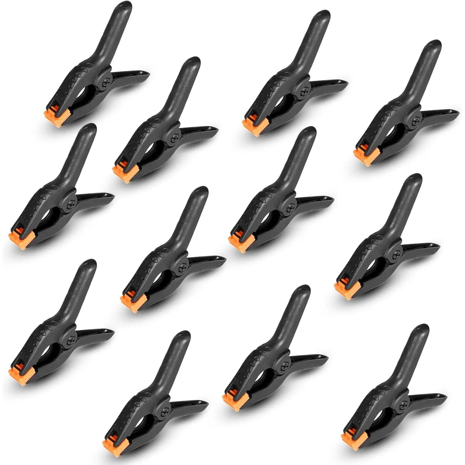 Spring Clamps 12 Pack, 3.5 inch Spring Clips  Crafts & Professional Backdrop Clips, Heavy Duty Plastic Clamps  Woodworking