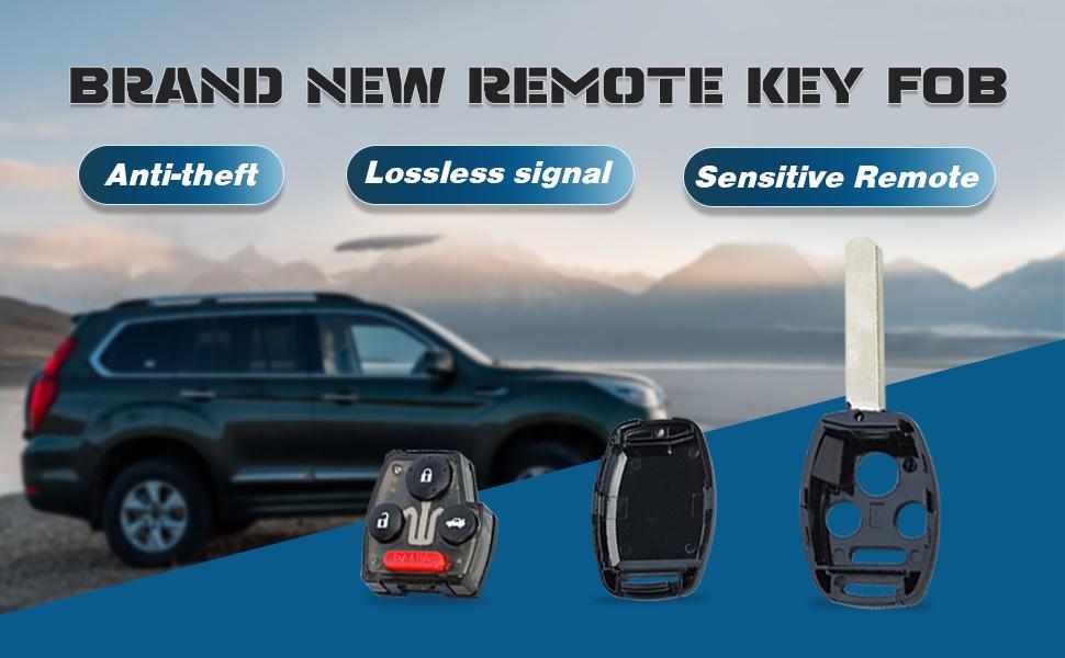 Replacement Smart Remote Car Fob for Honda Accord Sedan 2008-2012 Pilot LX EX 2009-2015 KR55WK49308 267T-5WK49308 5WK49308 313.8MHz ID46 Chip 4Buttons