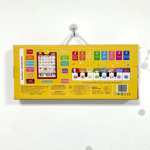Children’s English–Spanish Alphabet Poster – Fun ABC Bilingual Learning and Number Charts Basic Vocabulary, Perfect for Early Education Language Learning Toys