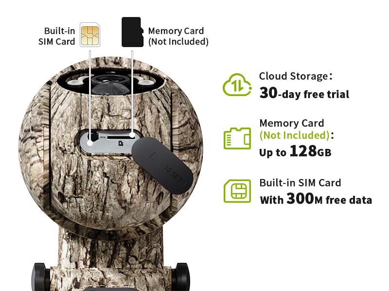 3rd Generation 4G LTE Cellular Trail Camera, Live View Video Game Cam, SIM Card Included, 360 °   Rotation,AI Motion Activated, 2.7K Color Night Vision, Waterproof, for Tracking Wildlife, Security Outdoor Accessory Tactical Equipment Survival Kit