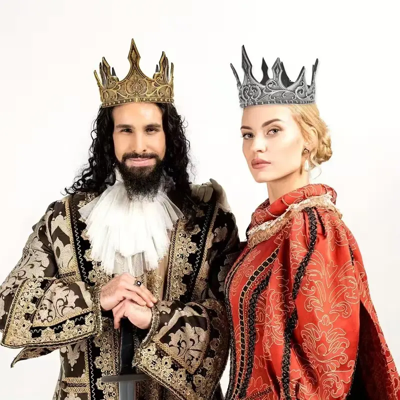 Halloween Trendy Dark Retro Raven Crown King Crown Cosplay Party Ball Dress-Up Props, Perfect for Halloween Events