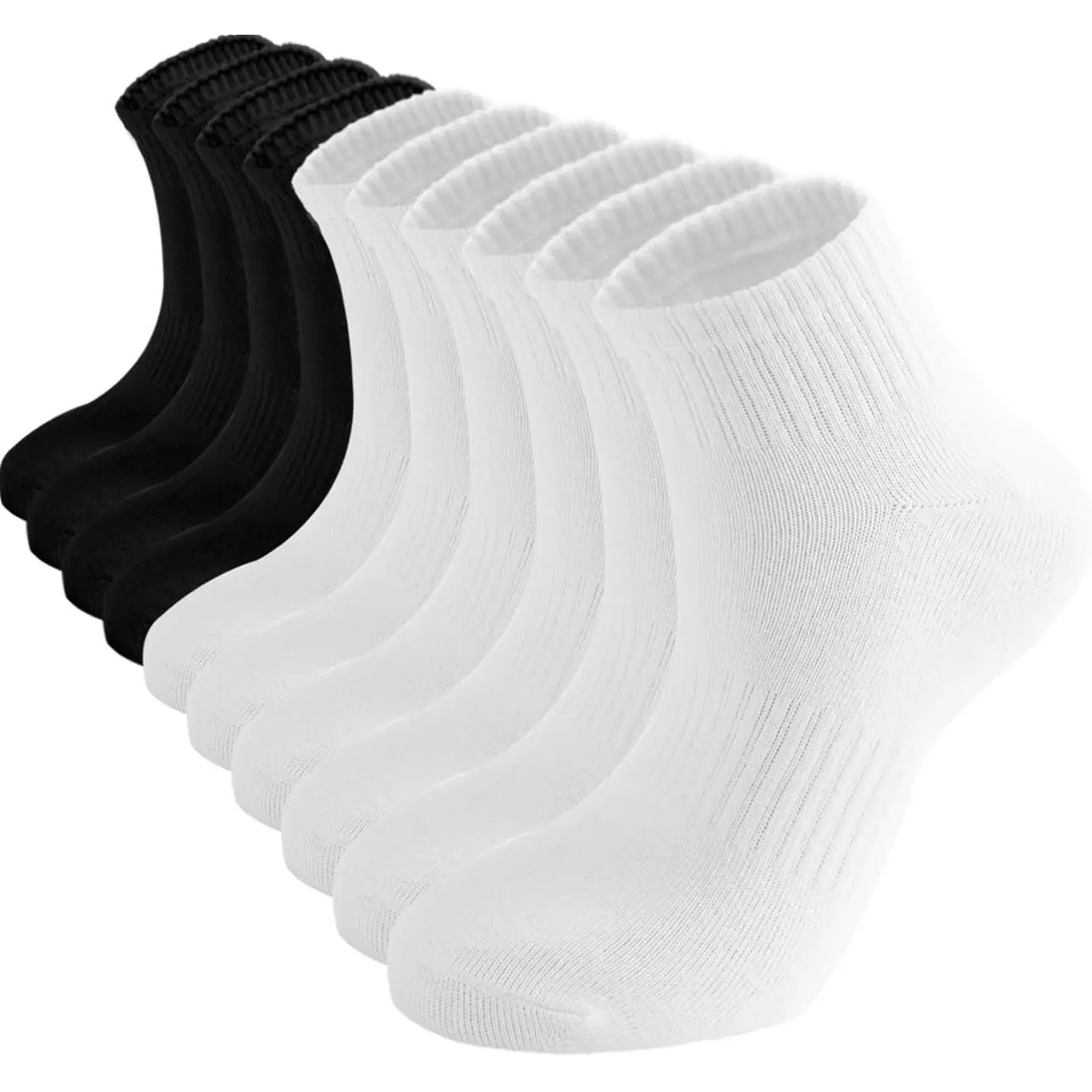 Women's Basic All-Seasons Thin Cotton No-Show Ankle Socks (5 Pairs), Solid Color Athletic Socks for Adults' Gym & Casual Wear, Minimalist