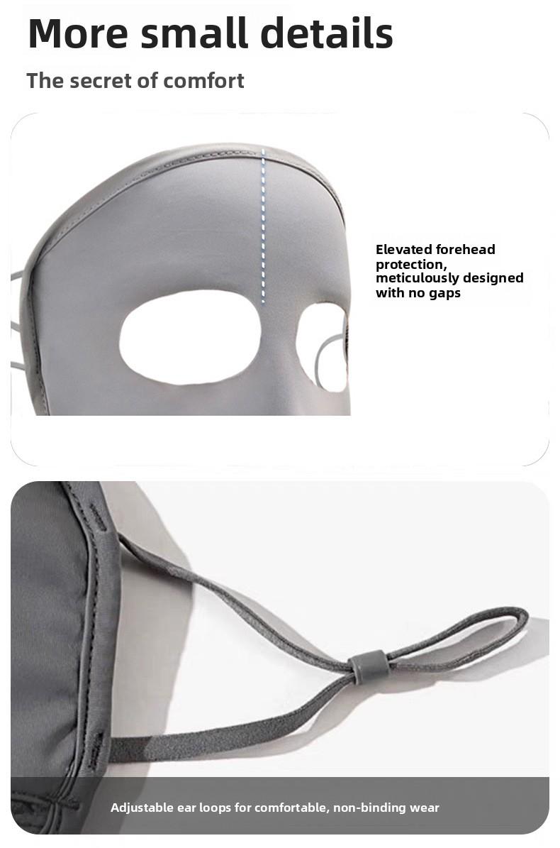 Women's sun protection face mask, UPF50+ UV protection, sun-blocking ice silk face mask, cycling protective face mask, sports mask, facekini face mask