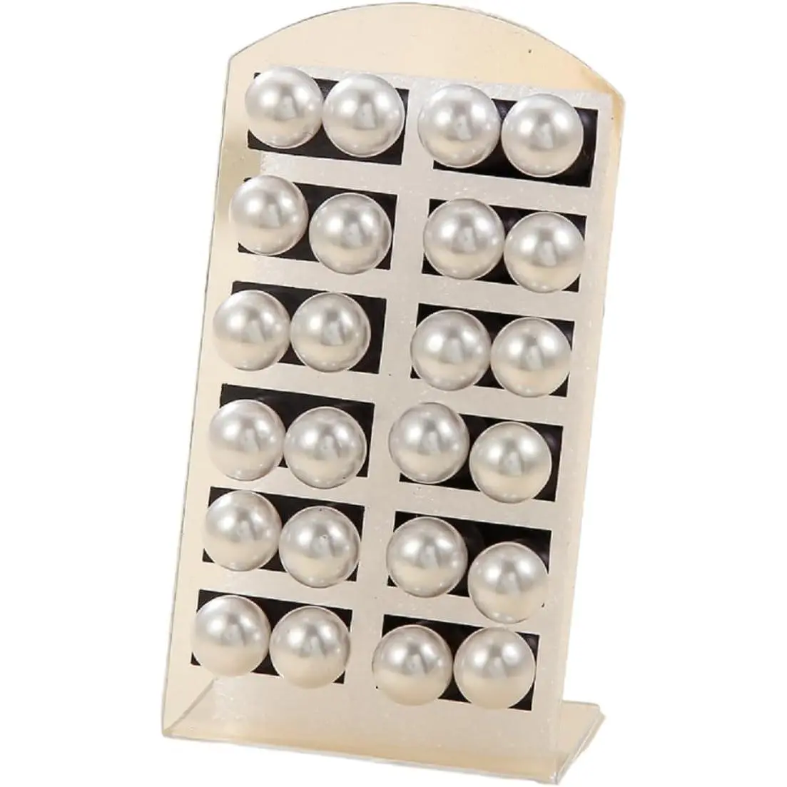 12Pairs Colorful Imitation  Earrings Set Classic Faux Round Ball  Ear Studs 10mm/0.39  Multi Colors Earring for Women Bridal Wedding Party  Gifts