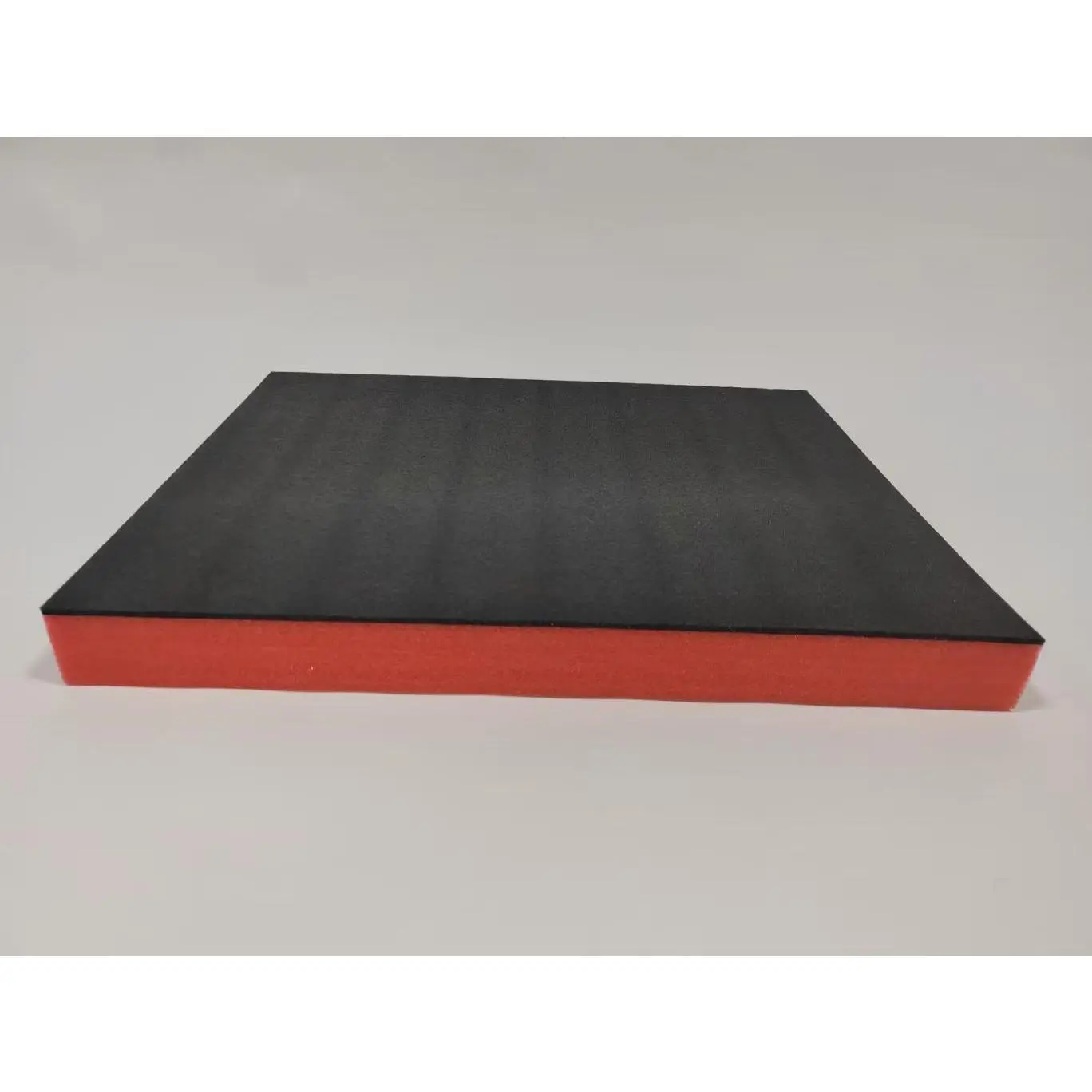2 Pack Cuttable Polyurethane Foam Sheets 22 x 18 x 1.2 Inch Drawer Liner and Tool Box Kaizen Organizer Inserts, Black and Red