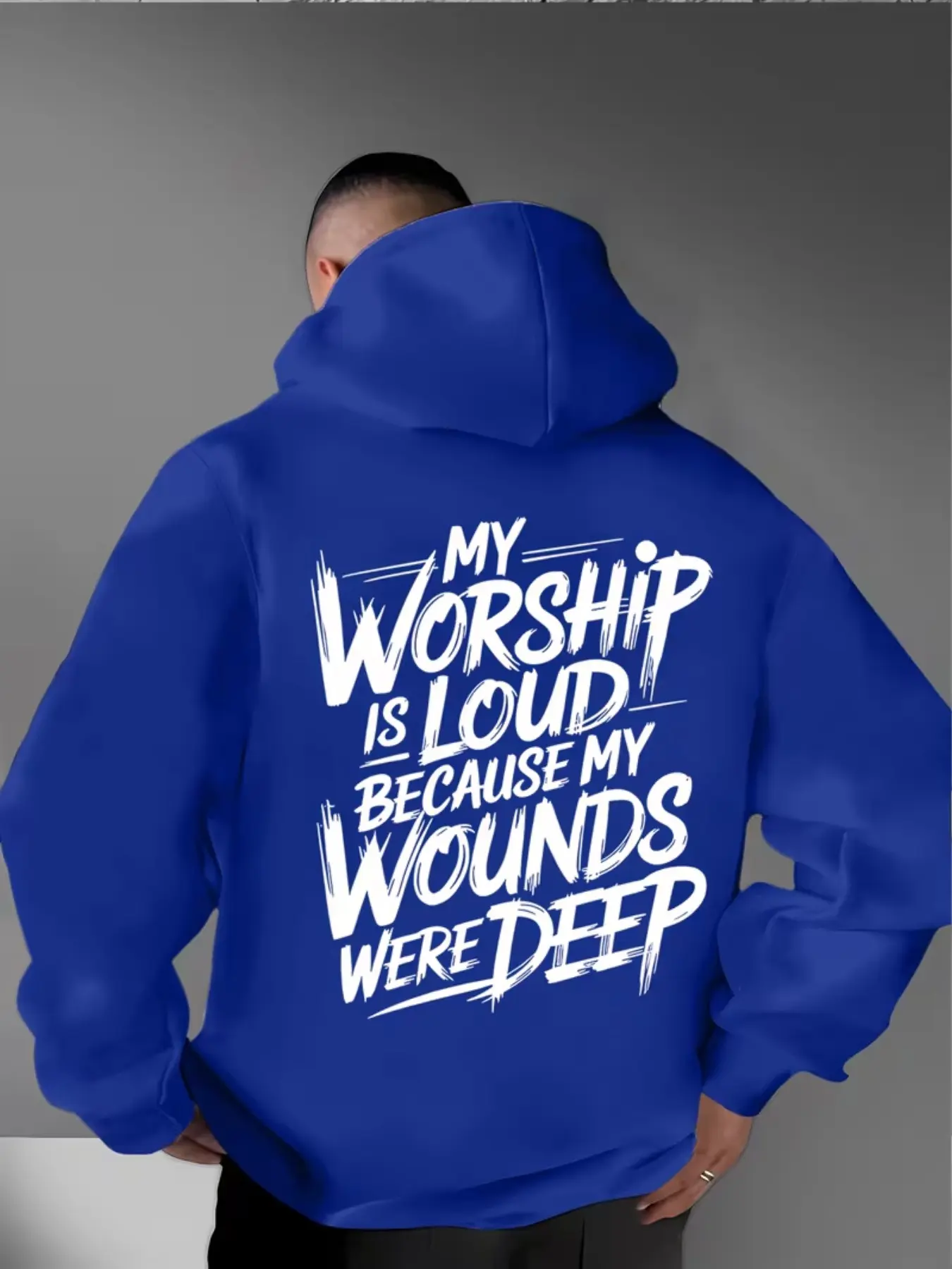 Men's Outdoor Long Sleeve Hooded Sweatshirt, Soft Comfortable Fabric, Loose Fit, Ideal for Hiking, Running, Shopping, Home Wear