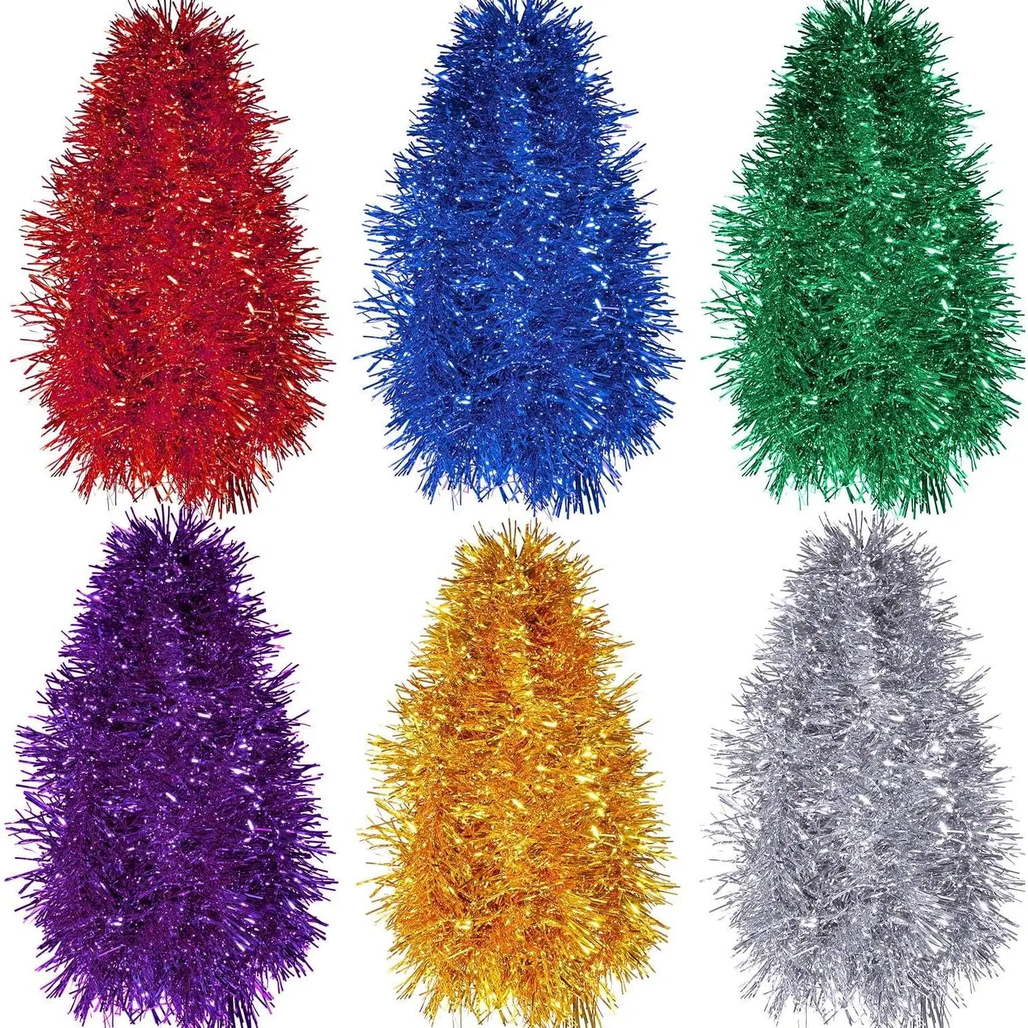 90 ft 6 Rolls Wedding Tinsel Garland Decor Glitter Metallic Twist Garland Wedding Summer Luau Birthday Party Indoor Outdoor Hanging Home Decor(Multicolor)fidget toys