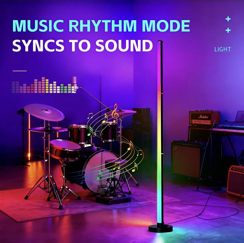 RGB LED Floor Lamp with Remote and App Control, USB Powered Smart Standing Lamp, Color Changing Ambient Lighting for Living Room, Bedroom, Modern Home Decor year new