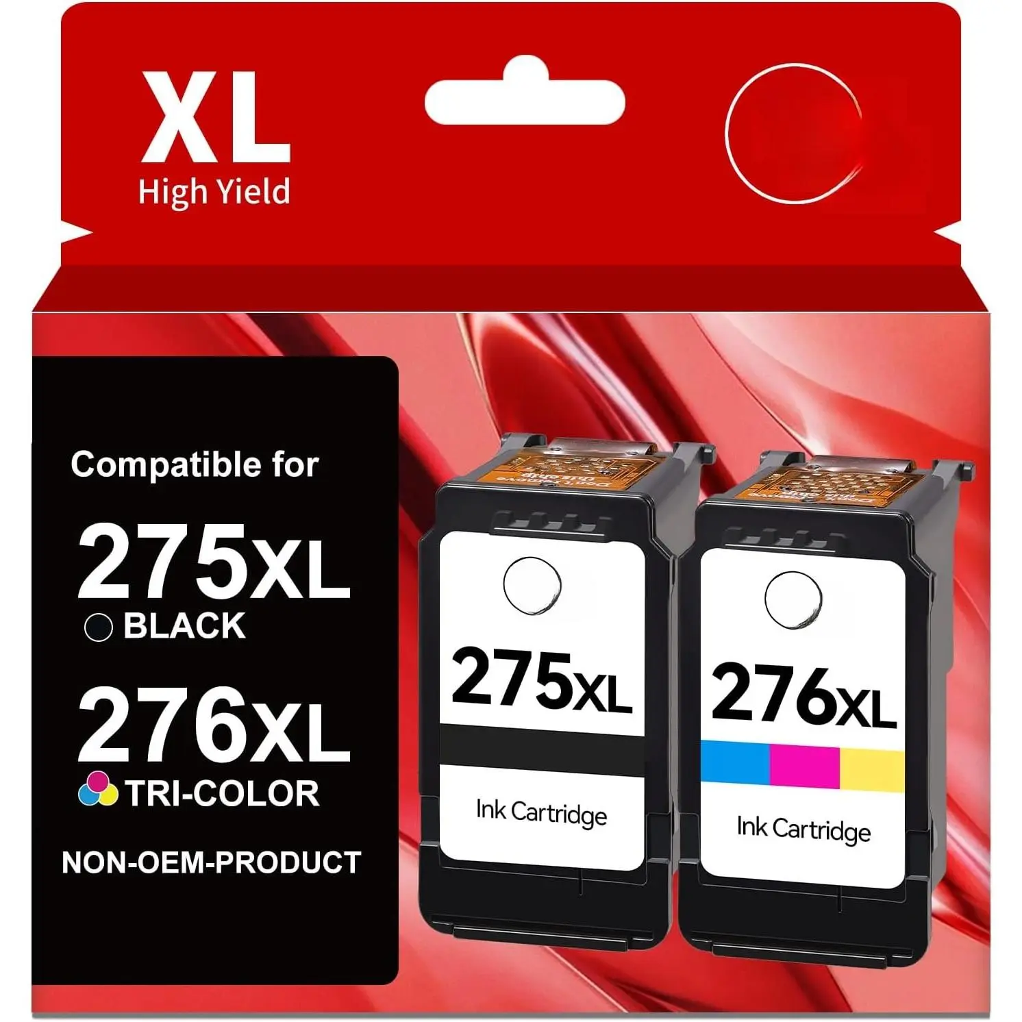 275XL 276XL TS3722 Ink  for  275 and 276 Ink Cartridges PG-275 CL-276 Compatible for  PIXMA TR4720 TR4700 TR4722 TS3700 TS3522 TS3500 TS3520 TS3720 (2 Pack)