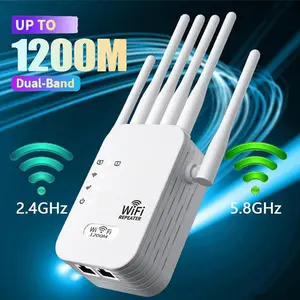 6-Antenna WiFi Extender 2025, 1200Mbps Dual Band Booster, Covers 12,000 sq.ft & 100 Devices, Repeater with Ethernet Port for Home, Office UseEverlanelnspired17XXGlobalBasket8AB16BoltCraft