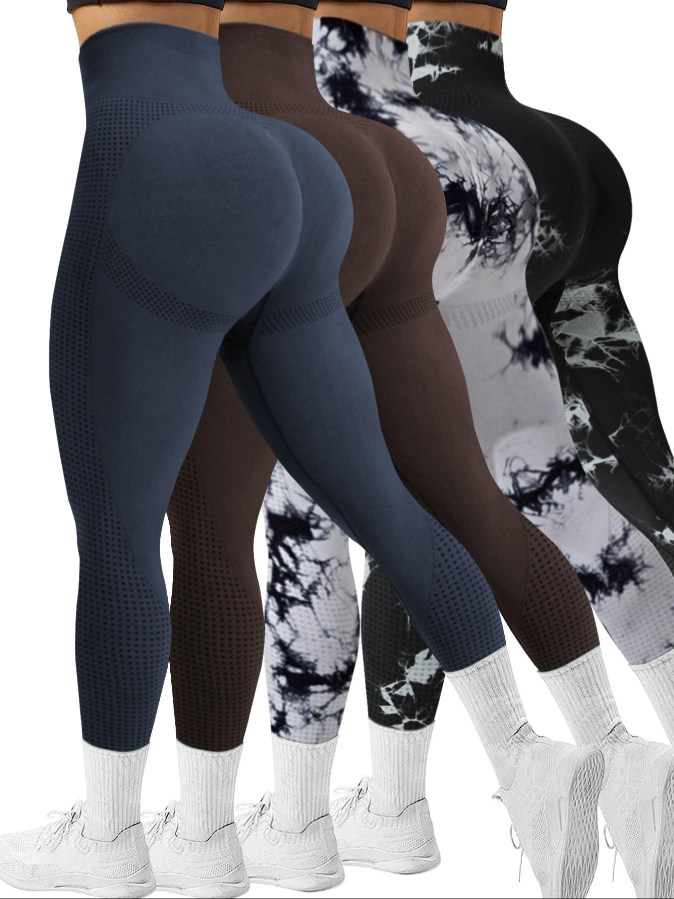 Women's Tie Dye Print, Casual Comfy Breathable Seamless Athletic Stretchable Fitness Skinny High Waist Tummy Control Pants for Yoga Gym Workout Running, Athleisure Fitness Leggings, Ladies Sportswear for All Seasons