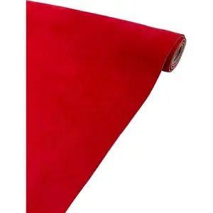 Red Suede Headliner with Foam Backing Automotive Roof Upholstery Headliner Craft Foam Backing for Car/Repair (60"*54")