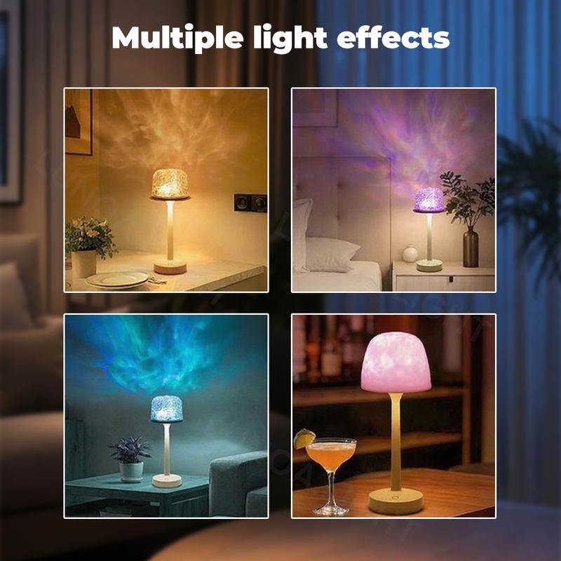 Aurora/Ocean Wave/Water Ripple Desk Lamp 16-Color Ambient Table Lamp with Control, Relaxation &Romantic Night Ambience,Suitable for Bedroom, Living Room, Study, Home,Perfect Gift for Holidays, Birthdays & Events! Bedroom lighting Aurora/Ocean Wave/Water Ripple Desk Lamp 16-Color Ambient Table Lamp with Control, Relaxation &Romantic Night Ambience,Suitable for Bedroom, Living Room, Study, Home,Perfect Gift for Holidays, Birthdays & Events! Bedroom lighting