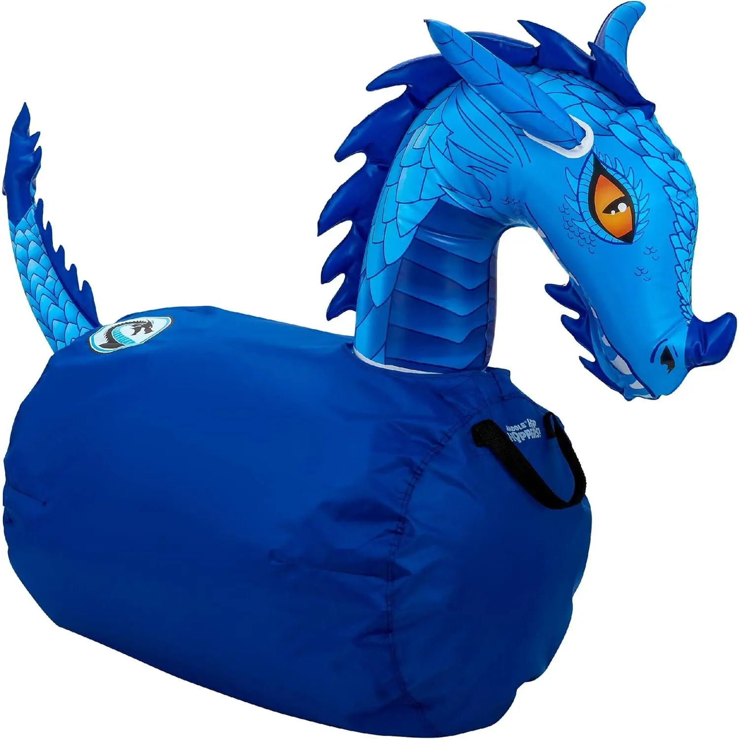 Hip Hoppers Large Bouncy Hopper Inflatable Hopping Animal Bouncer Supports Up to 250 Pounds, Ages 5 and Up (Blue Dragon)