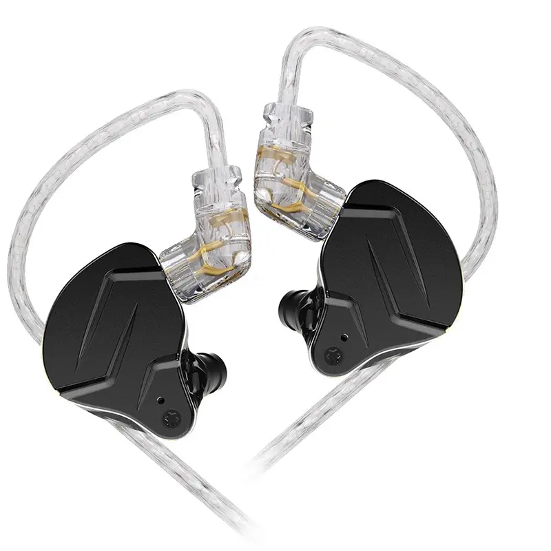 Kz Zsn Pro X Wired Headphones, Professional Gaming Iem, HiFi Monitoring, Hybrid 1ba 1dd, Silver Color Plug, Zinc Alloy Ear Cups, Durable, Tablet Compatible