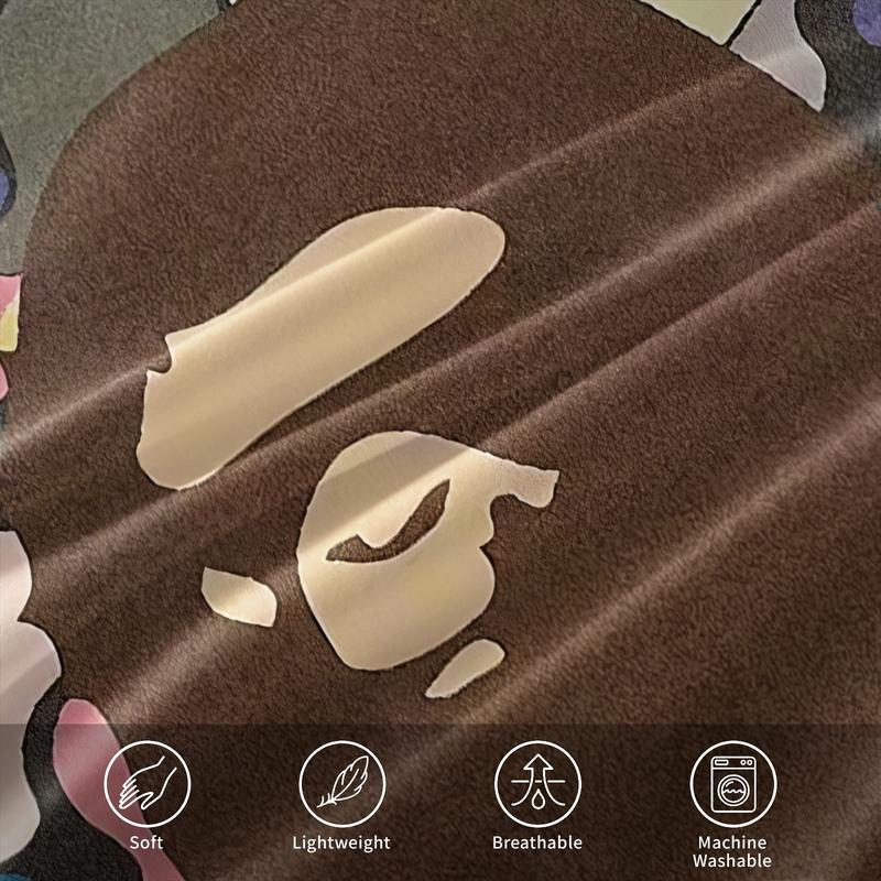 BAPE Multi-Color Camo Kids 3-Piece Bedding Set, Soft & Durable Fabric, Playful Rainbow Camouflage Print, Street Style Bedroom Decor for Kids, Ideal Gift for Young Streetwear Enthusiasts