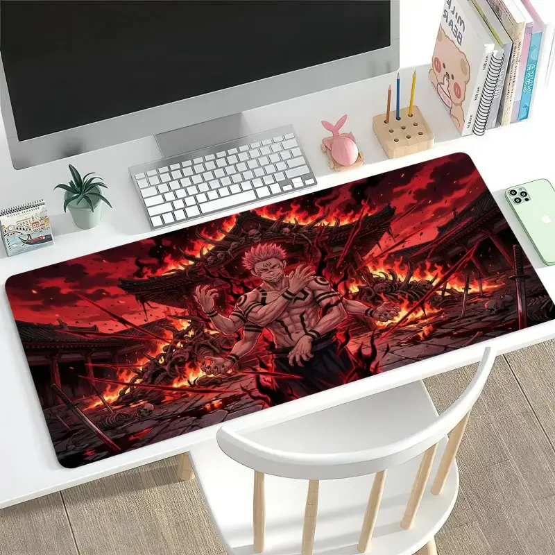 Anime Mouse Pad, Kawaii Jujutsu Kaisen Desk Mat, Sukuna Desk Mat, Anime Lover Gift, Japanese Desk Decor