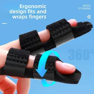 Finger Support Brace, Fits Snugly Without Slipping, with Aluminum Plate for Stable Support, and Neoprene Material for Breathability and Sweat Wicking. Suitable for Sleep, Sports, and Outdoor Activities, Unisex Finger Stabilizer