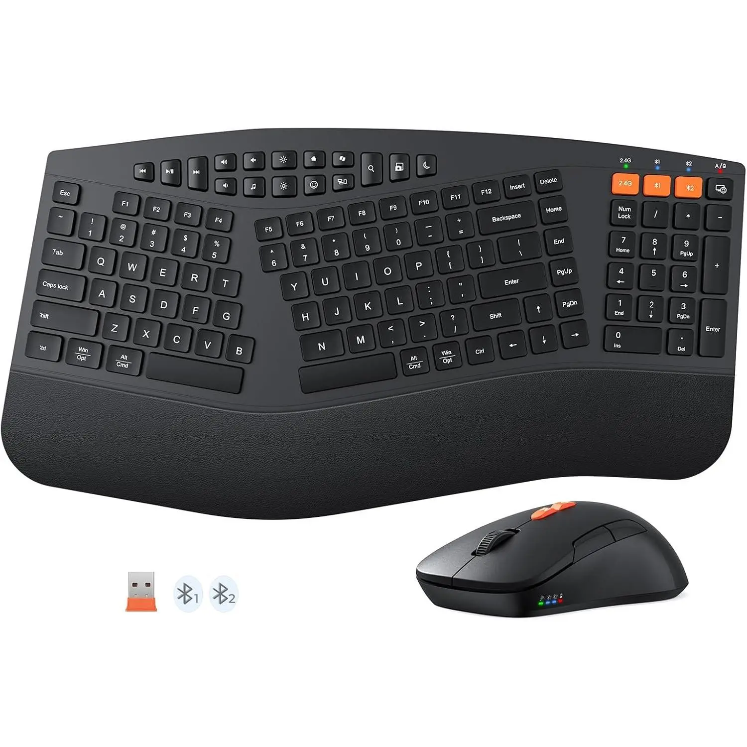 Keyboard and , Multi-Device  Keyboard and  , 4 DPI Adjustable , Full-Sized Split Keyboard, for PC//Laptop/Tablet/Window/ (2025 Upgrade)