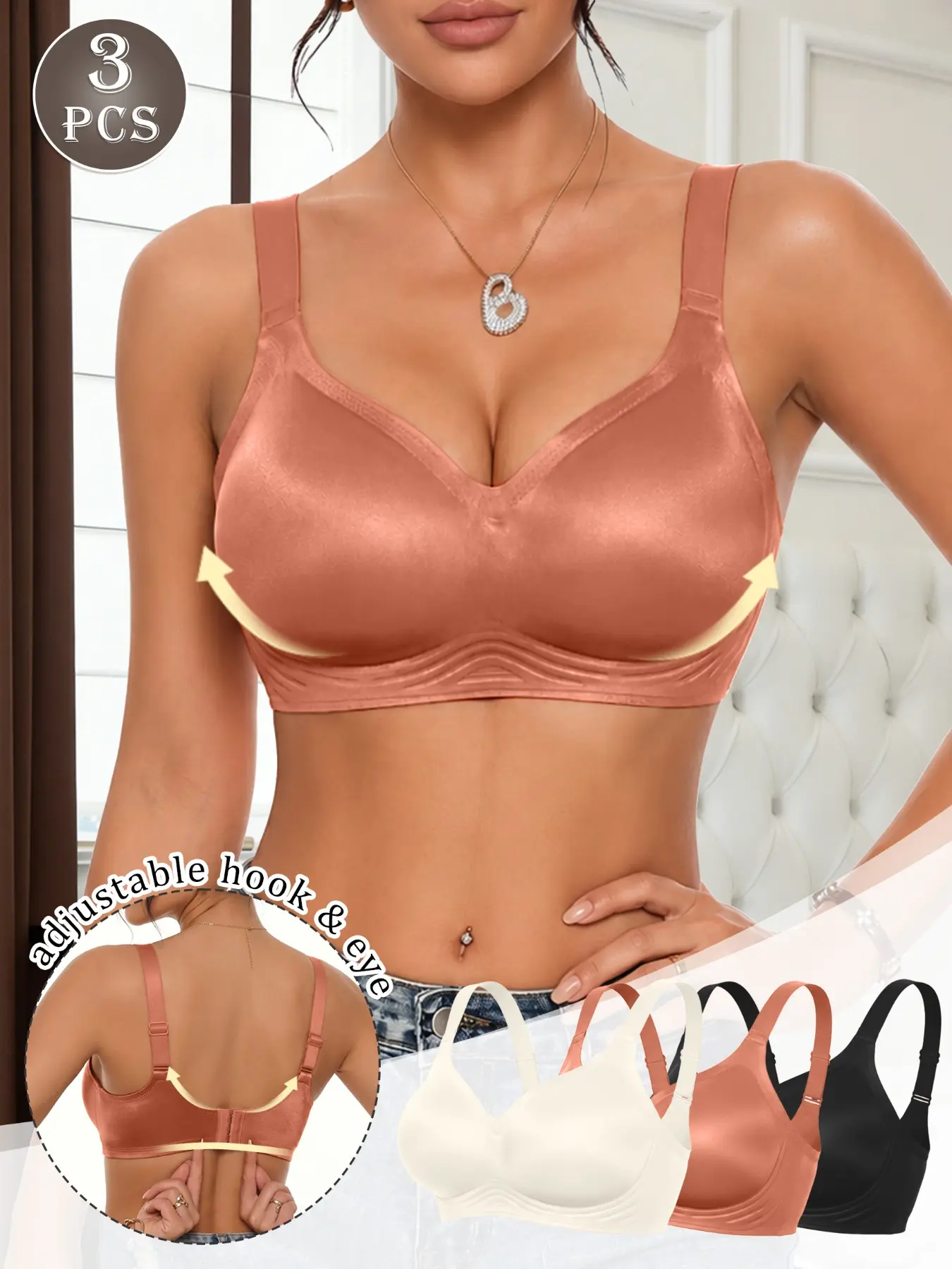Breathable Skin-Friendly Seamless Bra, Wireless Soft Support Sweat-Free Thin Comfort Bra for Summer