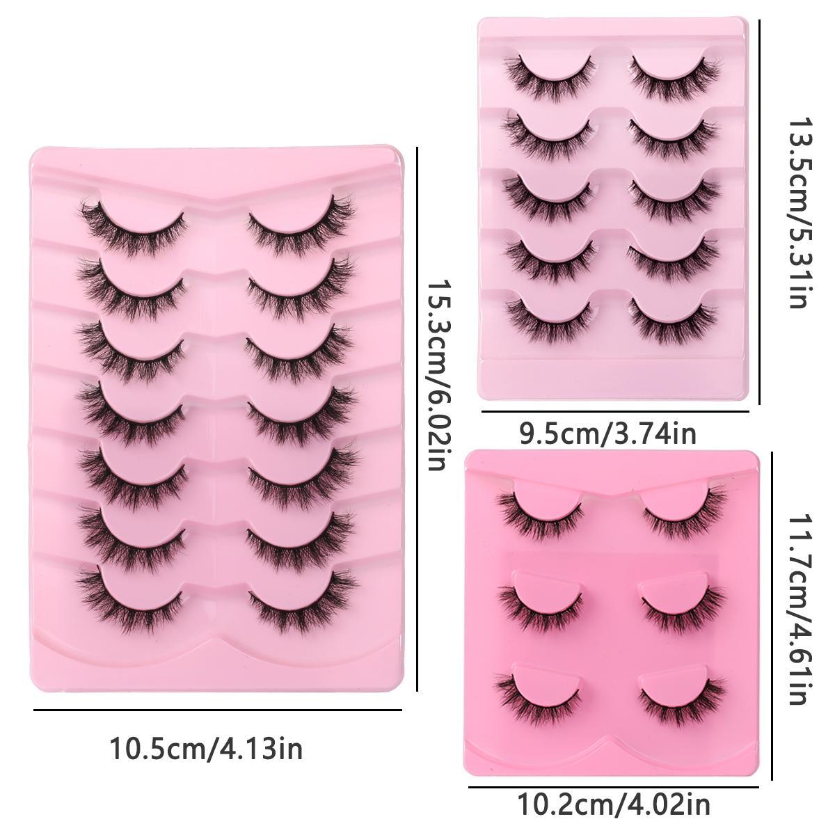 Fluffy False Eyelashes Cluster, Wispy Natural Look Cluster Lashes, Fluffy Curling Eye Makeup Strip Lashes for Women & Girls, High Quality Eyelashes, Cosmetic #TOP PICKS