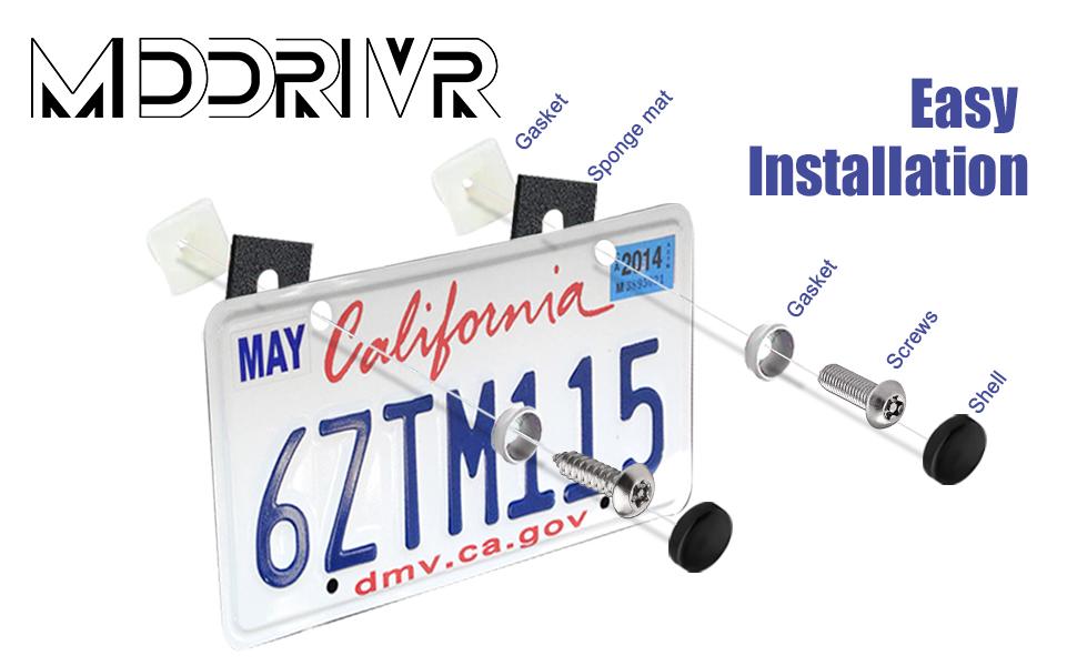 8PCS Anti Theft License Plate Screws, Tamper Resistant Licence Plate Kit, Stainless Steel License Plate Screws for Protection Car License Plates