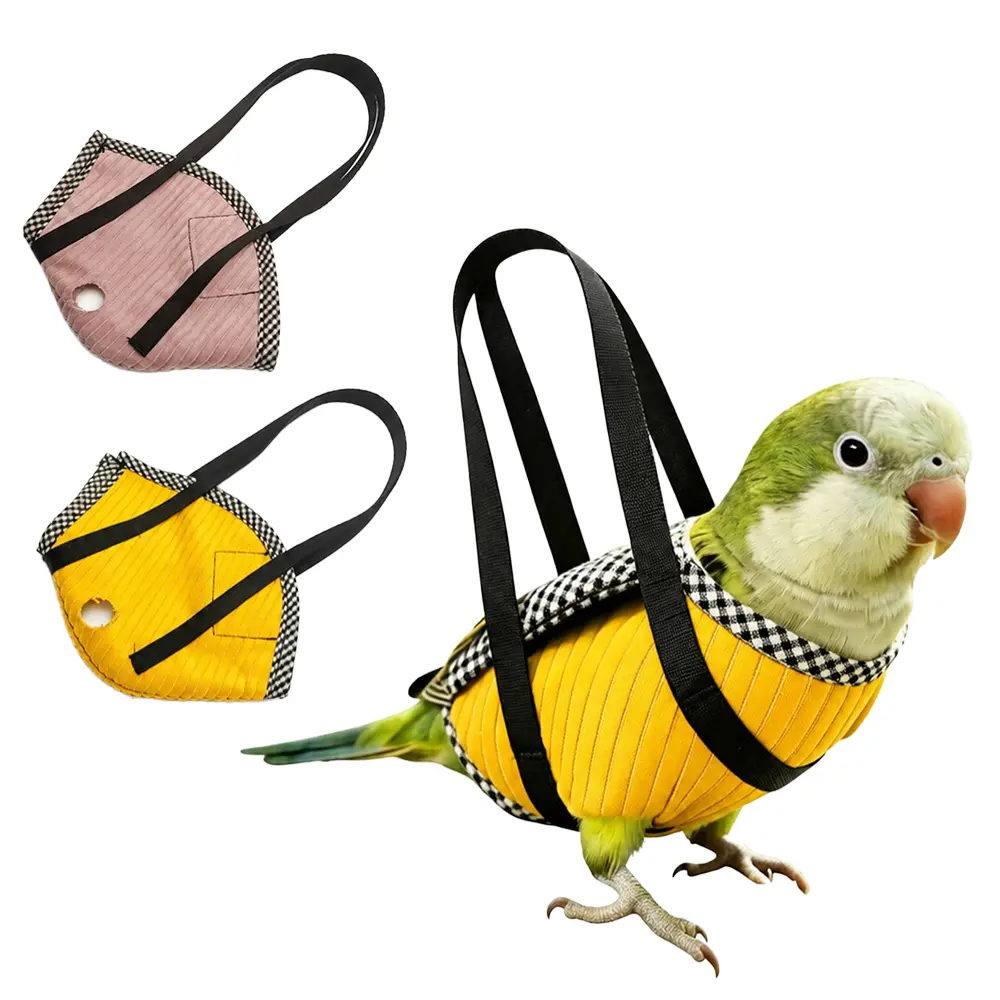 Parrot Travel Bag for Budgie Sun Conure, Escape Proof Handheld Pouch for Small Birds, Portable Outdoor Carrier for Parakeet Walking Training
