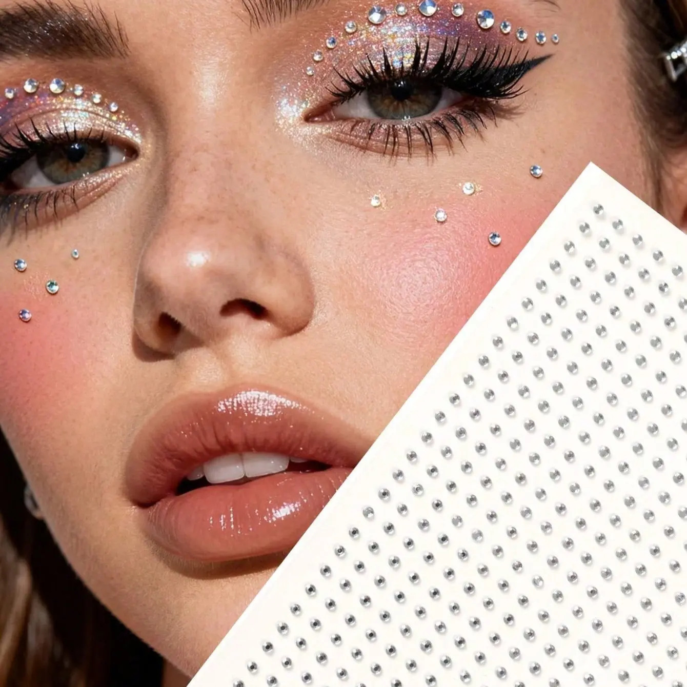 450pcs Silver-White Small Rhinestones, 2mm, Shiny Luster, Suitable For Face/Eye Decoration, Facial Decoration, Carnival, Y2K Holiday Party, Daily Decoration, Music Festival Makeup Party, Ball, Can Be Used For Hair, Eyes, Face, Body
