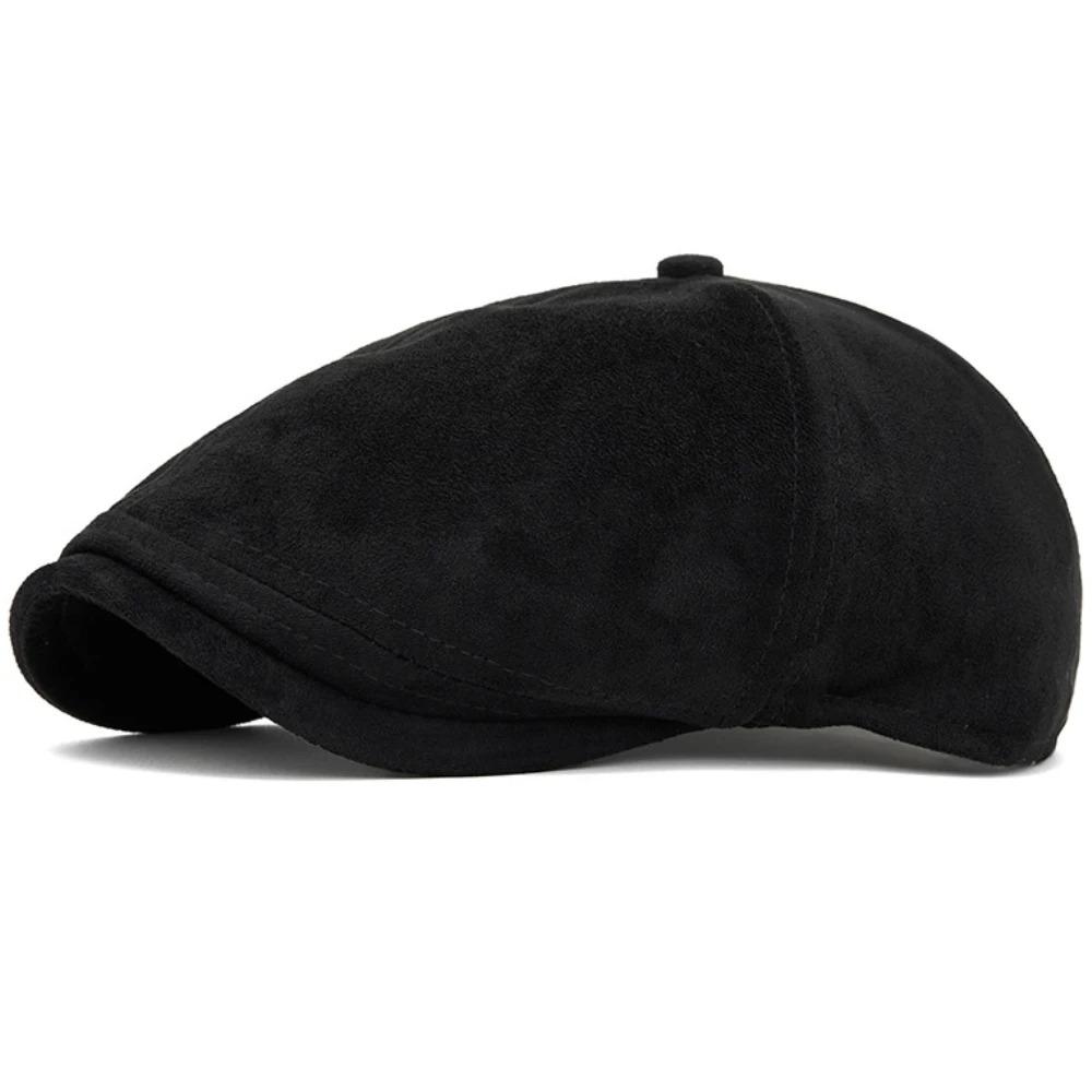 HT4971 Mens Berets Women Autumn Winter Hat Vintage Artist Painter Beret Hat Male Female Ivy Flat Cap Suede Octagonal Beret Caps