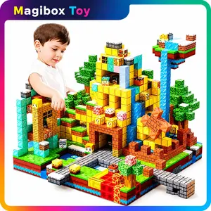 500pcs Magnetic Building Blocks Set, Magnetic Cubes, Random Patterns, Stem Montessori Toy, Creative 3D Construction, Birthday Gift for Kids Ages 3-8, Building Block Sets