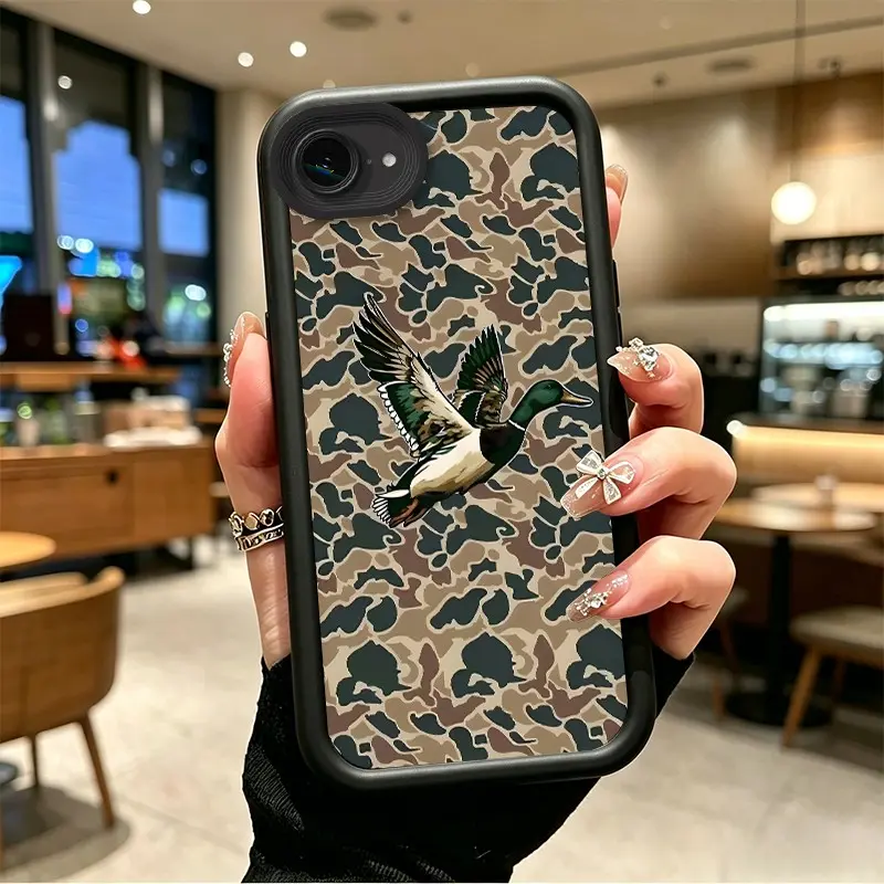 Phone case for iphone 16E 17E Shockproof Enhanced Peotection TPU Flying Mallard Duck Camo Phone Case soft silicone Celestial Eye Layered Phone Case BOJTN31Z