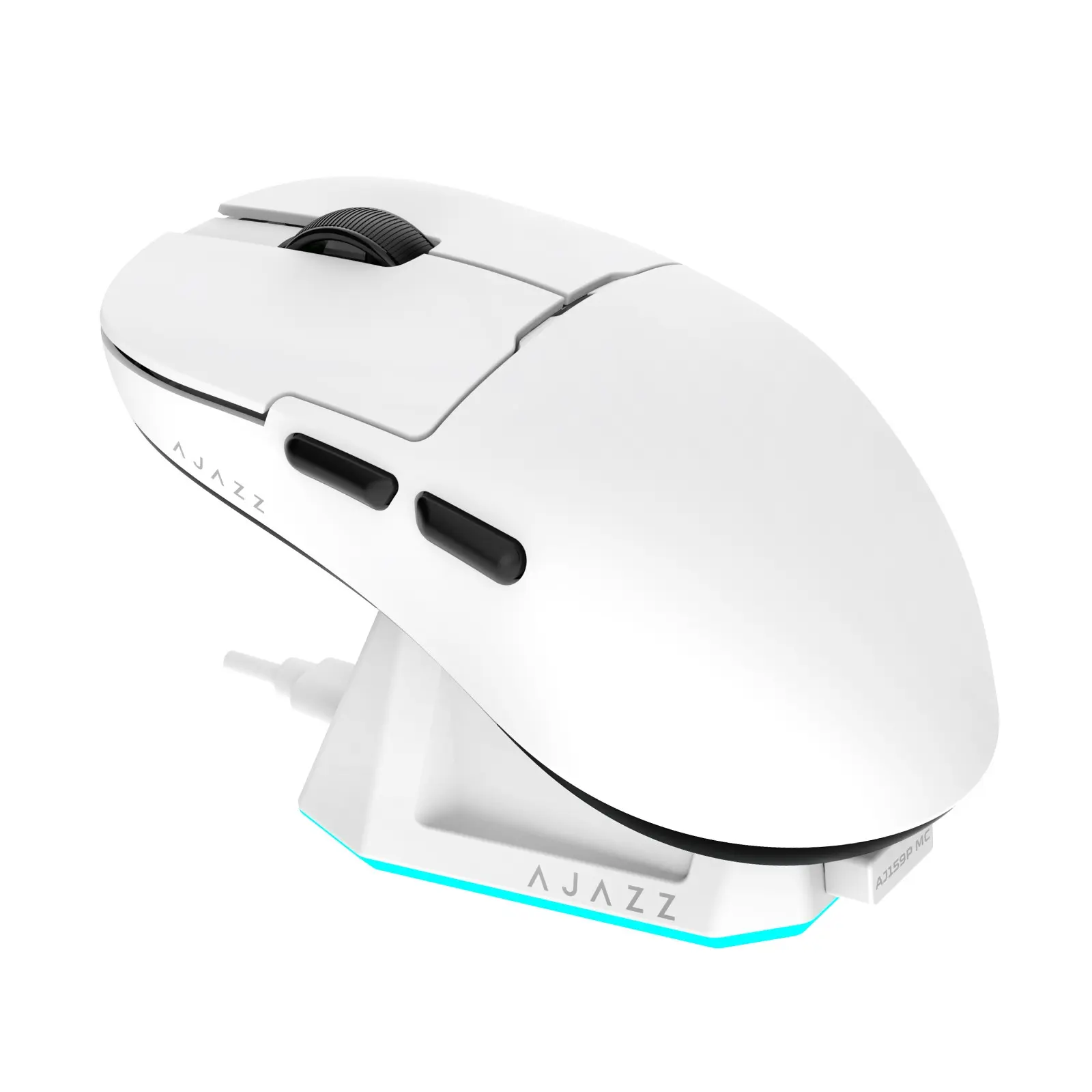 AJAZZ AJ159P MC Wireless Game Mouse Magnetic Charging Base Set PAW3311 Sensor DPI12000 the third mock examination 2.4G+Wired+BT Lightweight Ergonomic Computer Office Mouse Support Multi system E-sports Game and Office Gaming Pc Accessories