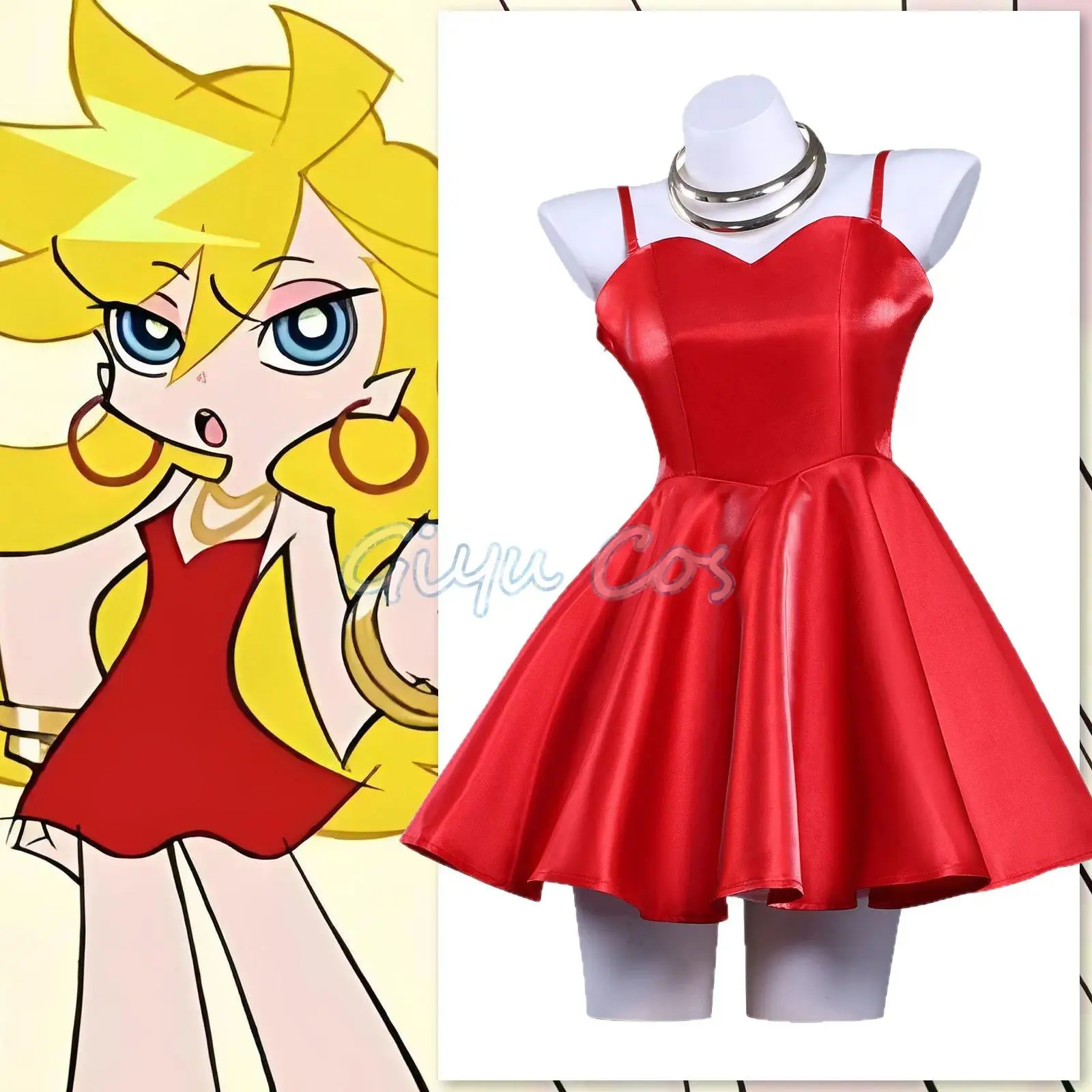 New PANTY STOCKING with GARTERBELT PANTY Cosplay Costume Carnival Halloween Costumes Women Game