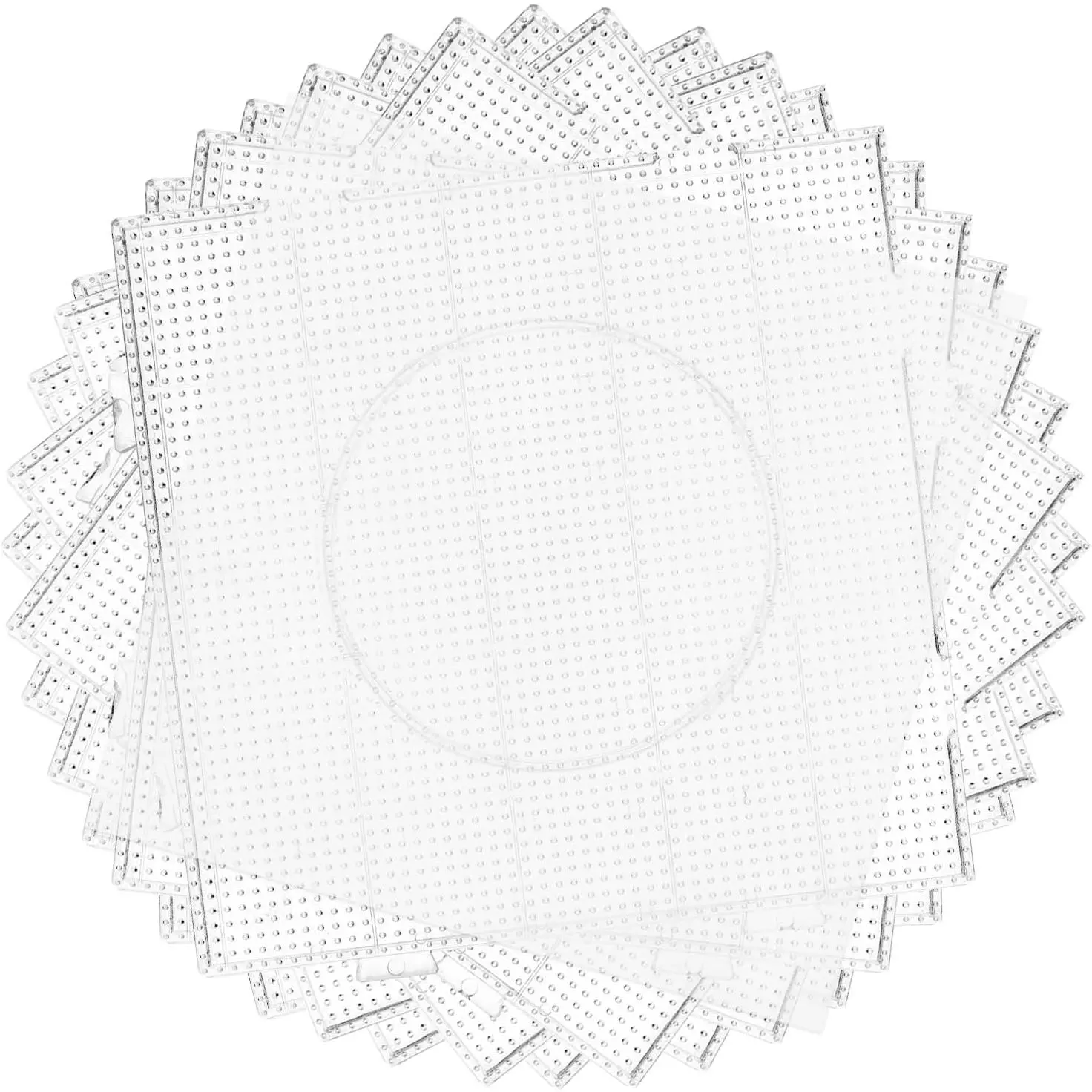 6mm Fuse Beads Pegboards Kits, Plastic Bead Boards with Ironing Paper, Large Square Clear Beads Pegboards for  Craft Bead, DIY Craft Bead
