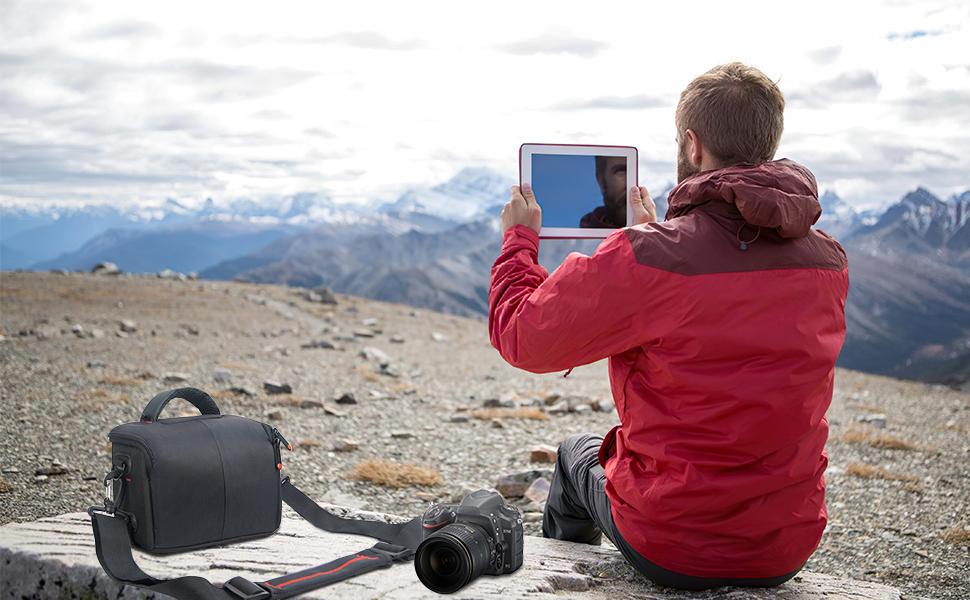 Waterproof Anti-shock Camera Case Bag Compatible for Canon Powershot SX540 SX530 SX60 SX420 HS M5,Nikon Coolpix L340 B500 B700 L330 L840 P610,Panasonic LUMIX,Sony a6000 Digital Camera