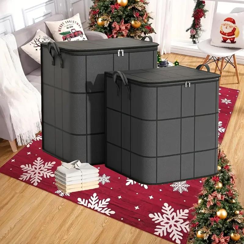 Large Capacity Foldable Storage Bags, Fabric Storage Organizer for Clothes and Quilts - Durable, Dustproof Organizer Solution, For Home or Dorm Use, Moving, Seasonal Storage, Decorative Storage, Clothes Organizer Storage