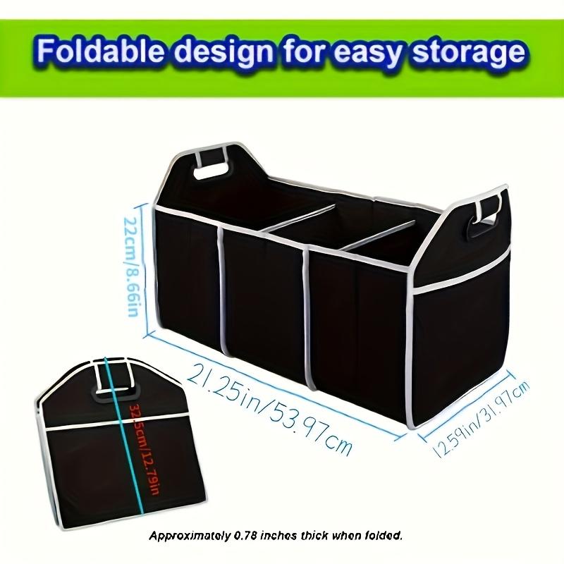1 piece universal car trunk organizer, portable foldable waterproof car storage bag, with 3 compartments, suitable for SUVs, trucks, vans, sedans, Christmas gift
