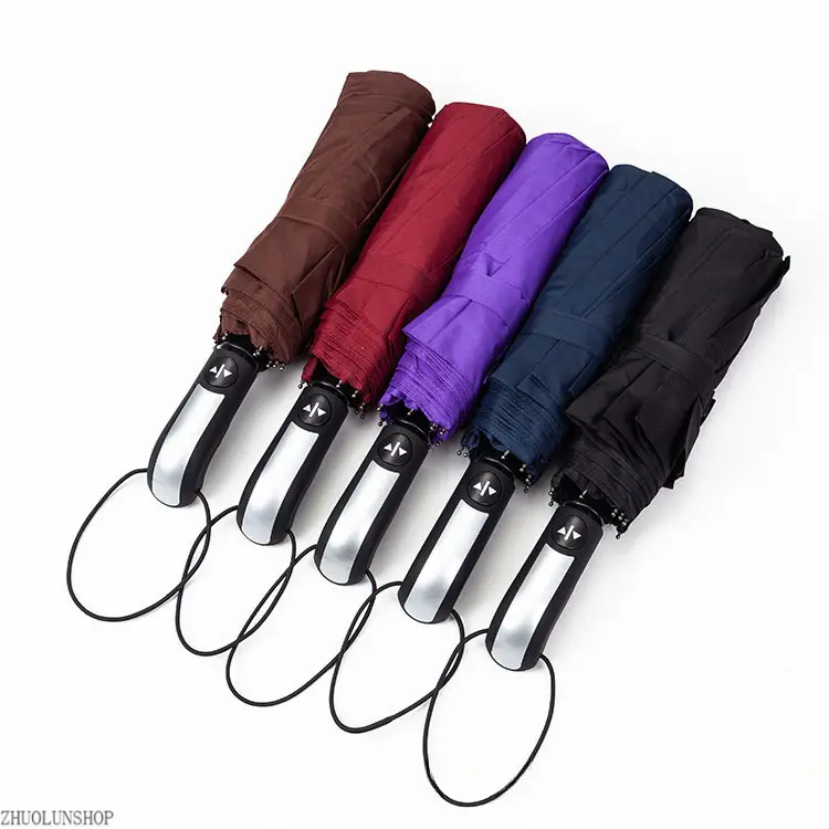 Auto Open & Close Windproof Folding Umbrella, Dual-Layer Sun & Rain Resistant Portable Umbrella, Compact Foldable Design for Business Commute, Travel & Outdoor Activities
