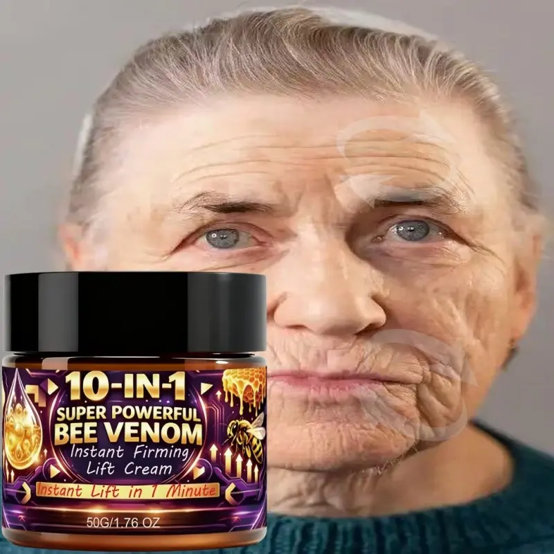 Ten-In-One Firming Lift Cream, Rich in Collagen, Retinol, Bee Venom Extract, Reduces Fine Lines, Wrinkles, Crow's Feet, Suitable for All Skin Types