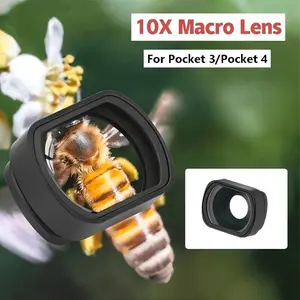 10x Macro Lens for Dji Osmo Pocket 3/4, HD Close-Up Filter, Magnetic Attachment, Multi-Coated Optical Glass, Macro Photography Lens