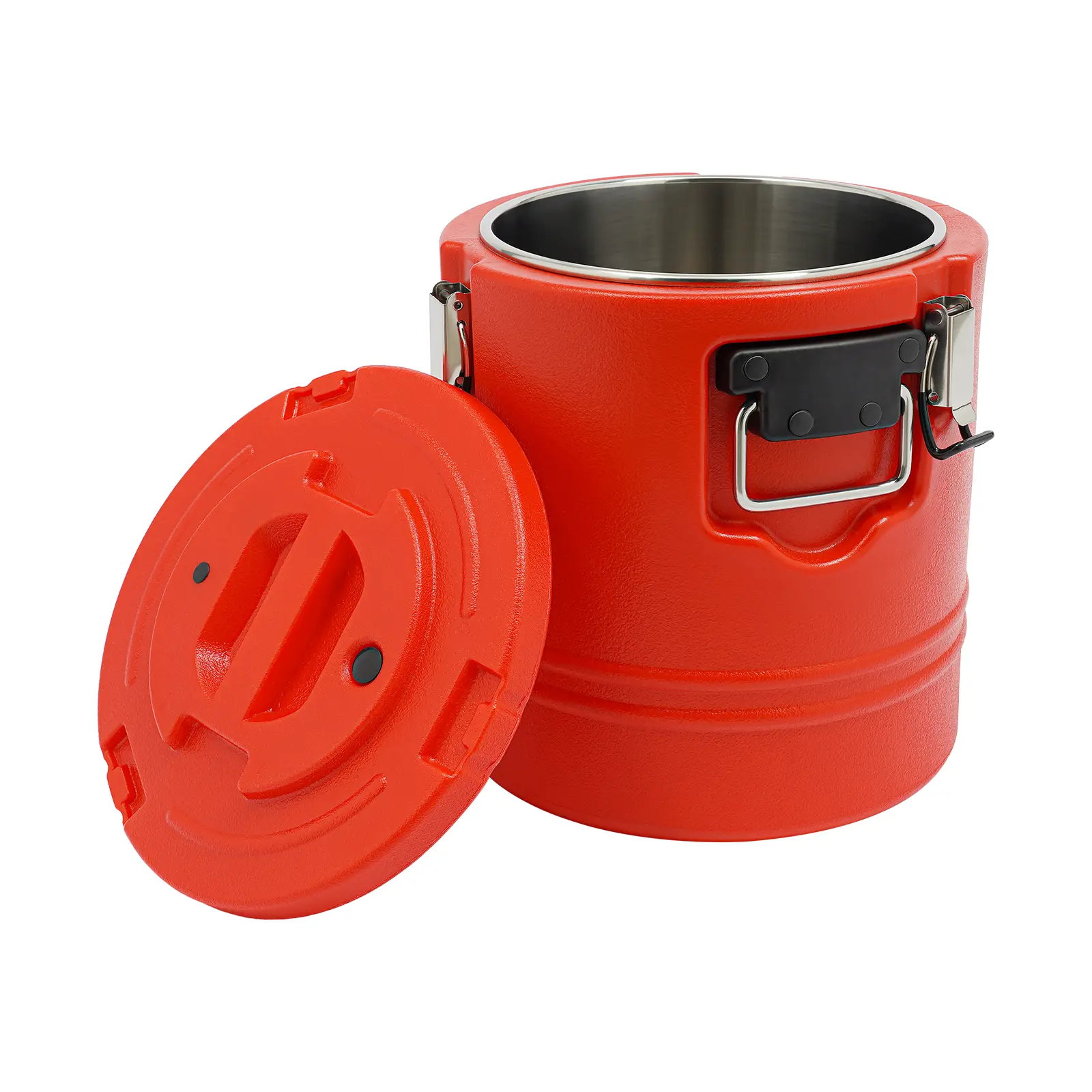 15L Thermal Rustproof Stainless Steel Insulated Bucket with PE-PU Foam, 4-6H Hot/6-8H Cold Retention for Soup, Tea - Single Unit for Restaurant Catering