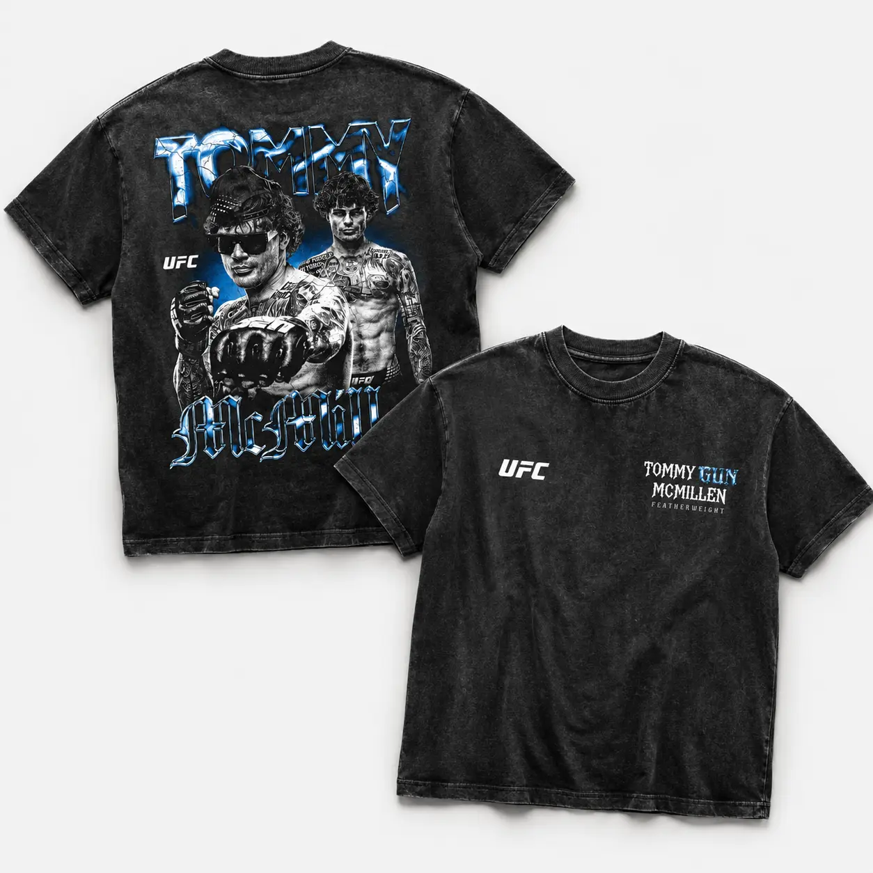 Men's Tommy McMillan Black Gun T-Shirt, UFC Graphic Tee, UFC MMA Shirt, Gift for Fighters, Sports Apparel Cotton Tee, Gift for Him, Gift For Her, Made In USA.