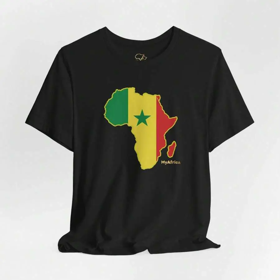 MyAfrica Senegal-Shirt Unisex Crew Neck Short Sleeve Fitted Casual Summer Tee Men Women Unisex-Shirts Summer Outings